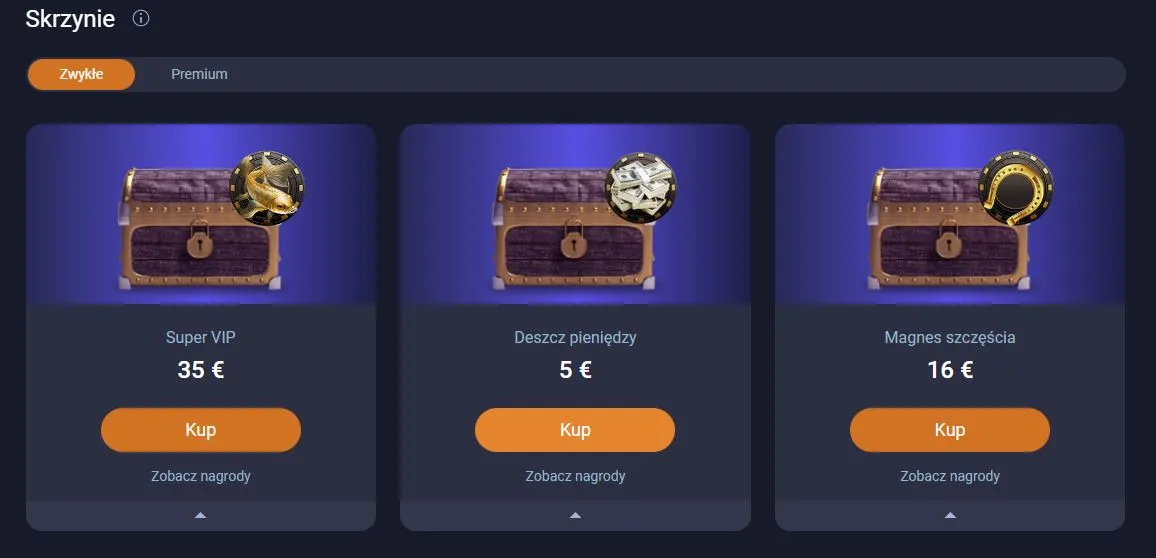 skrzynie bonus Vox Casino